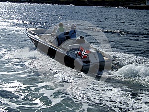 Motor Boat In Oslofjord photo