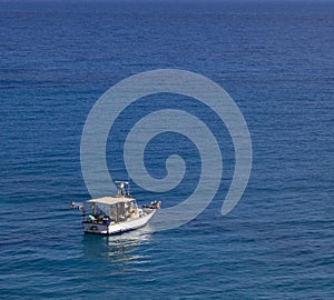 Motor boat on sea