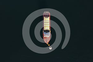 Motor boat vertical view