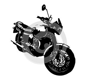 Motor cycle llustration color isolated art design creative vintage retro fun