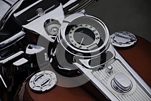 Motor Cycle tank and speedometer dial