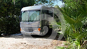 Motor home on camp site