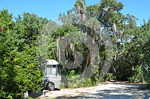Motor home on camp site