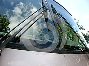 Motor home windshield