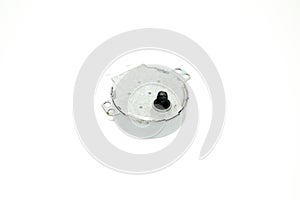 The motor for the microwave top view