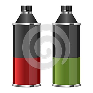 Motor oil metallic bottle vector design illustration