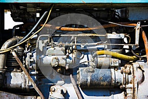 Motor of an old tractor