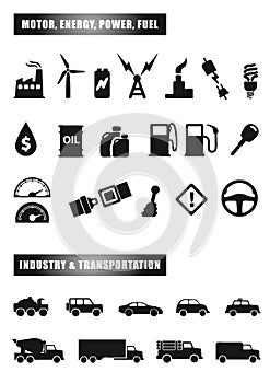 Motor and power icons