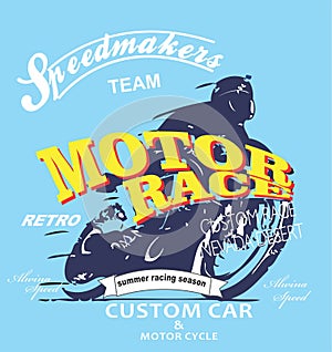 MOTOR RACE SPEED MAKERS BIKE PRINT