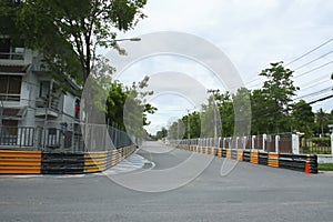 Motor Race Track In City