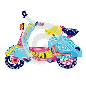 Motor scooter doodle