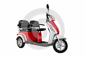 Motor scooter on isolated white background