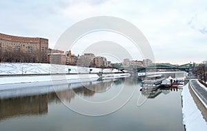 Motor ship on the River