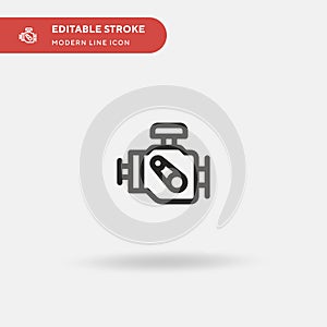 Motor Simple vector icon. Illustration symbol design template for web mobile UI element. Perfect color modern pictogram on