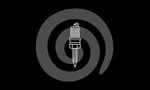 Motor spark plugs lines logo symbol icon vector graphic design illustration