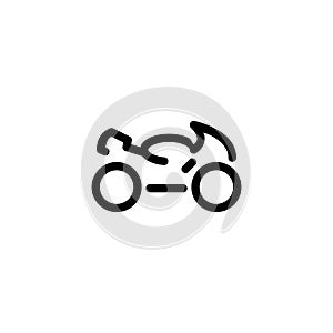 Motor Sport Transportation Monoline Symbol Icon Logo for Graphic Design, UI UX, Game, Android Software, and Website.