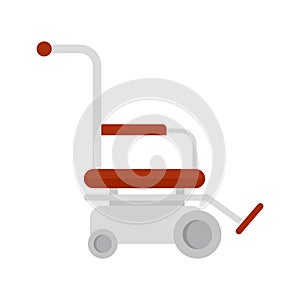 Motor wheelchair icon flat isolated vector