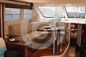 Motor yacht dining room
