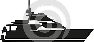 Motor Yacht silhouette