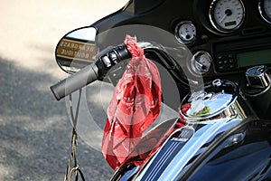 Motorbike with biker accessori photo