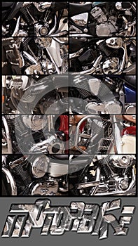 Motorbike chromic engines photo