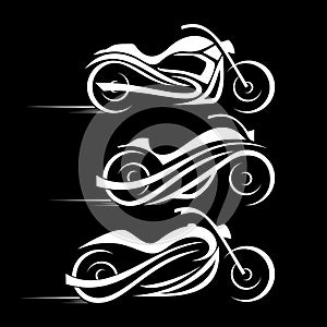 Motorbike design icon logo