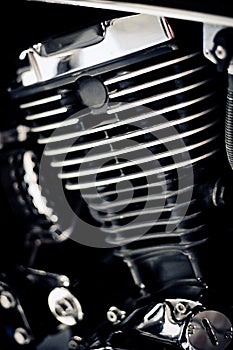 Motorbike, detail of the part of the mechanics photo