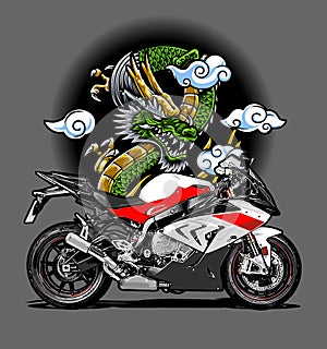 motorbike for graphic design needs