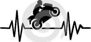 Motorbike heartbeat line