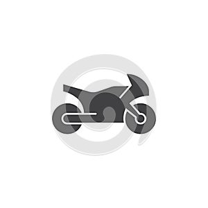 Motorbike icon in flat style. Motorcycle vector illustration on isolated background. Transport sign business concept
