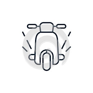 motorbike icon vector from racing concept. Thin line illustration of motorbike editable stroke. motorbike linear sign for use on