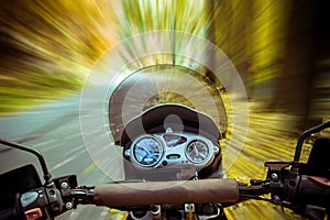 Motorbike in motion