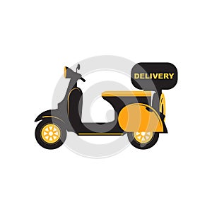 Motorbike and Motorcycle Fast Delivery Service Vector