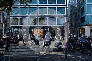 Motorbike parking at Geneva