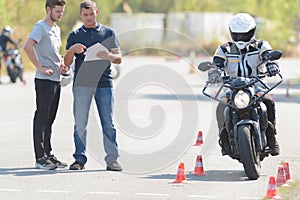 The motorbike riding school