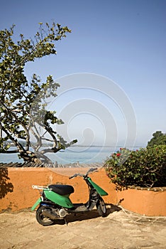 Motorbike by sea photo