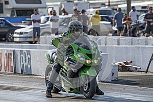 Motorbike on the track