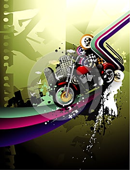 Motorbike urban vector