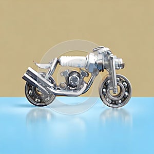 Motorbikes made from used materials