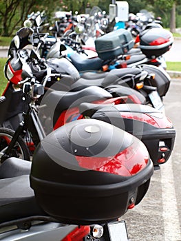 Motorbikes parking photo