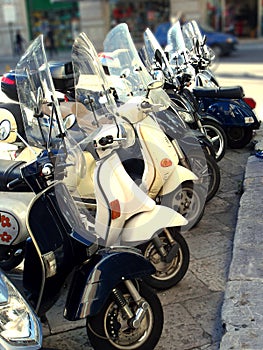 Motorbikes row photo