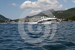 Motorboat on Boka Kotorska Bay