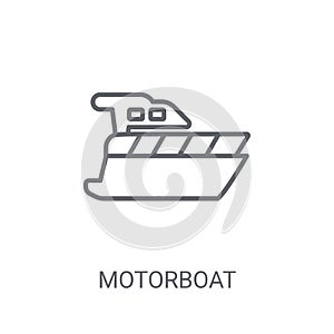 motorboat icon. Trendy motorboat logo concept on white backgroun