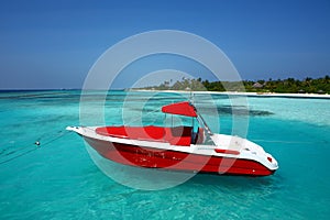 Motorboat on Maldives