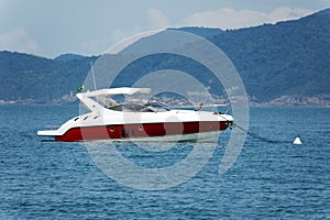 Motorboat on water photo