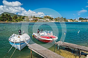 Motorboats in Laganas port