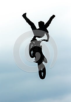 Motorcircle rider silhouette