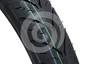 Motorcycle bicycle or car auto tire profile in detail