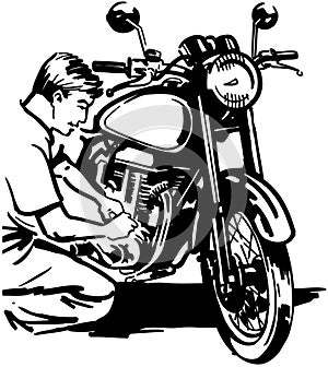 Motorcycle Bike cartoon Vector Clipart