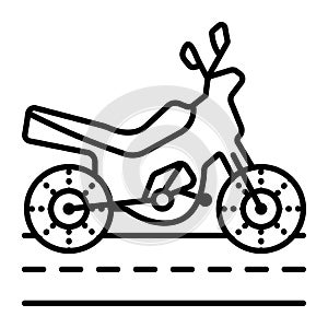 Motorcycle black line icon